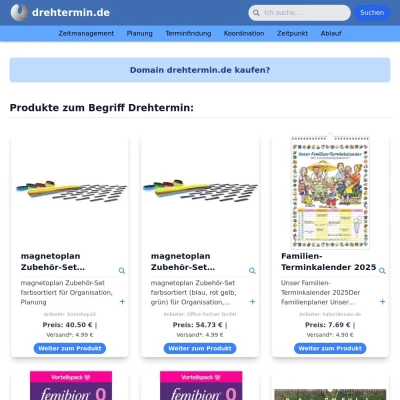 Screenshot drehtermin.de