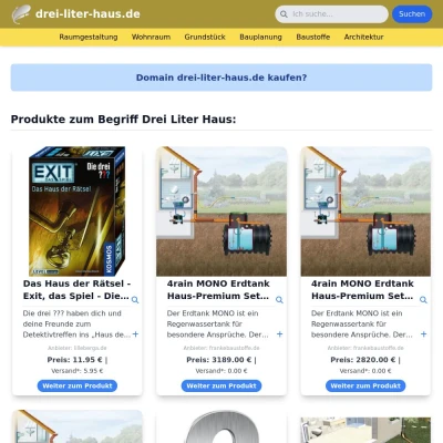 Screenshot drei-liter-haus.de