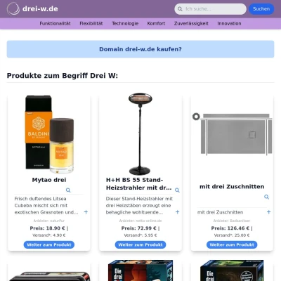 Screenshot drei-w.de