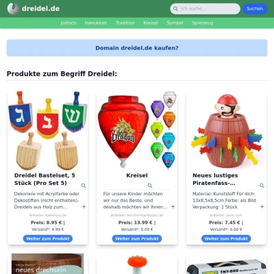 Screenshot dreidel.de