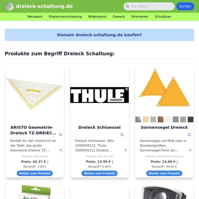 Screenshot dreieck-schaltung.de