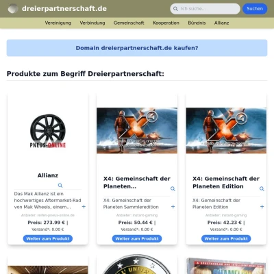 Screenshot dreierpartnerschaft.de