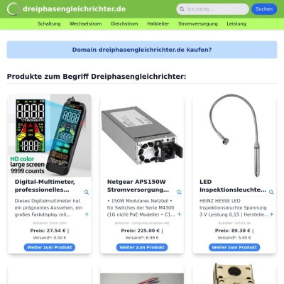 Screenshot dreiphasengleichrichter.de