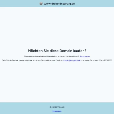 Screenshot dreiundneunzig.de