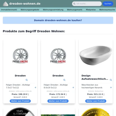 Screenshot dresden-wohnen.de