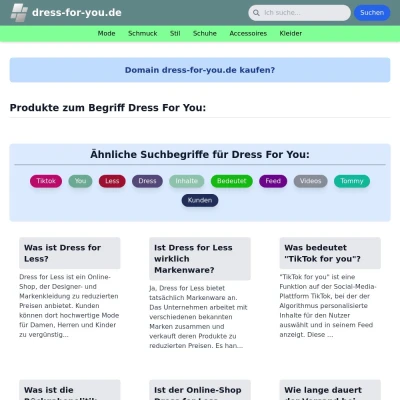 Screenshot dress-for-you.de