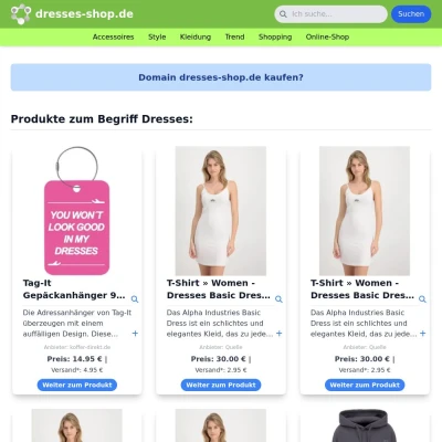 Screenshot dresses-shop.de