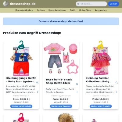 Screenshot dressesshop.de