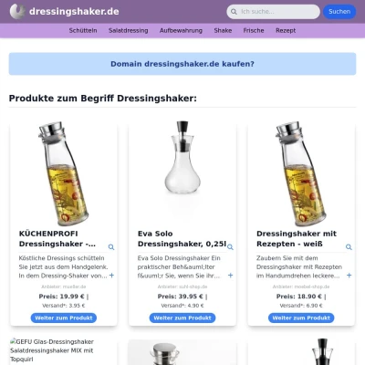 Screenshot dressingshaker.de