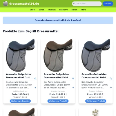 Screenshot dressursattel24.de