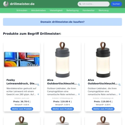 Screenshot drillmeister.de