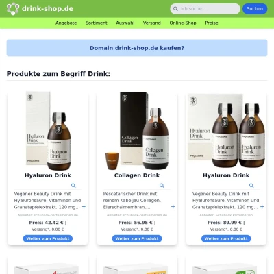 Screenshot drink-shop.de