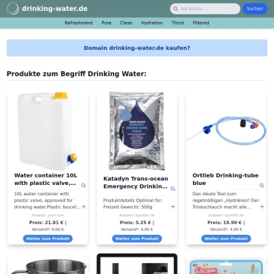 Screenshot drinking-water.de