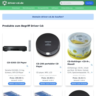 Screenshot driver-cd.de