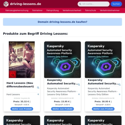 Screenshot driving-lessons.de