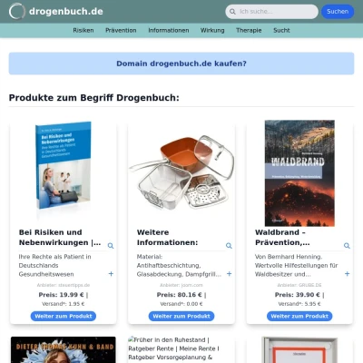 Screenshot drogenbuch.de