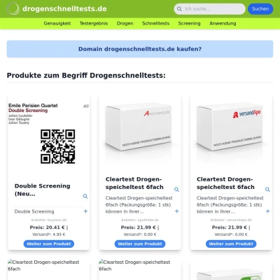 Screenshot drogenschnelltests.de