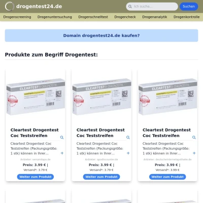 Screenshot drogentest24.de