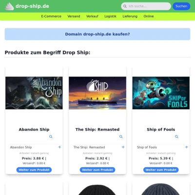 Screenshot drop-ship.de