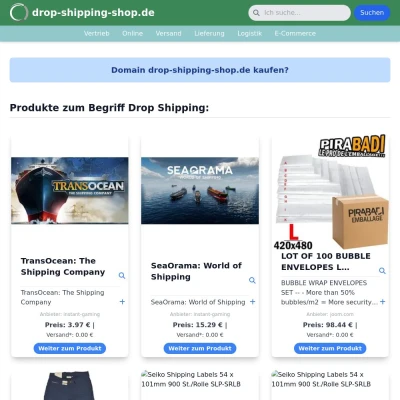 Screenshot drop-shipping-shop.de