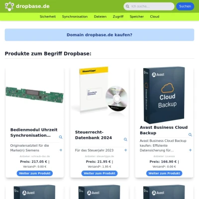 Screenshot dropbase.de