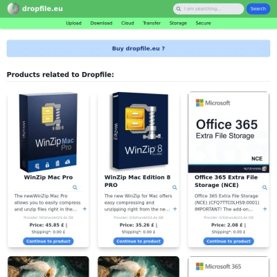 Screenshot dropfile.eu
