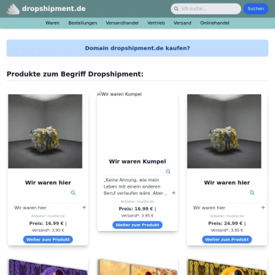 Screenshot dropshipment.de