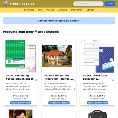 Screenshot dropshipped.de