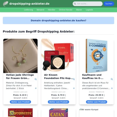 Screenshot dropshipping-anbieter.de