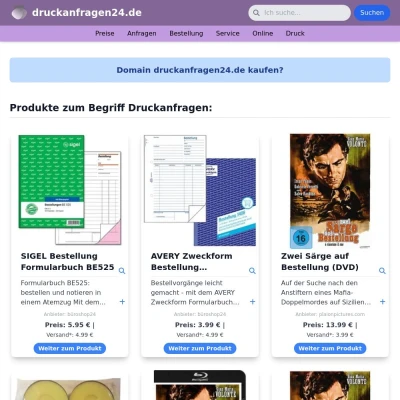 Screenshot druckanfragen24.de