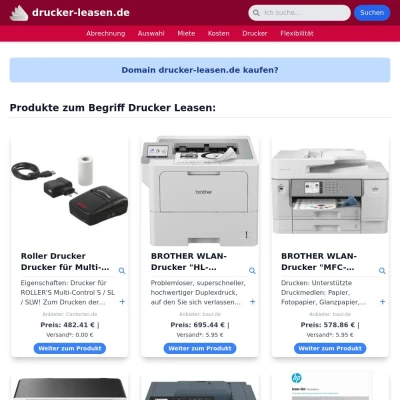 Screenshot drucker-leasen.de