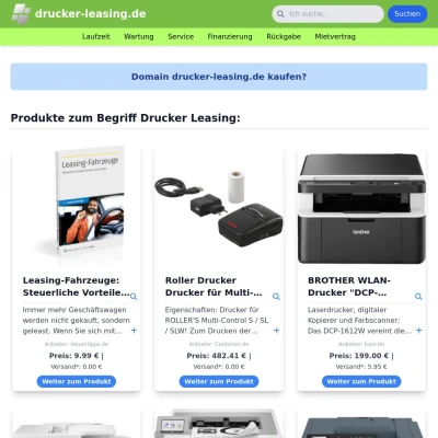 Screenshot drucker-leasing.de