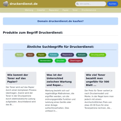 Screenshot druckerdienst.de