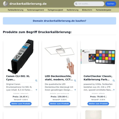 Screenshot druckerkalibrierung.de
