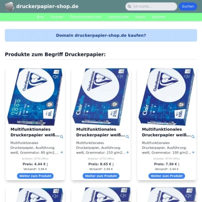 Screenshot druckerpapier-shop.de