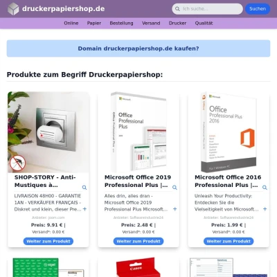 Screenshot druckerpapiershop.de