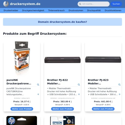 Screenshot druckersystem.de