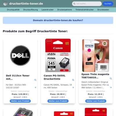 Screenshot druckertinte-toner.de