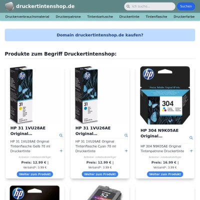 Screenshot druckertintenshop.de