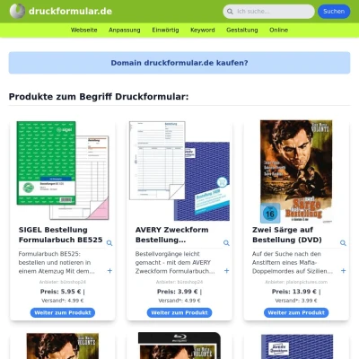 Screenshot druckformular.de