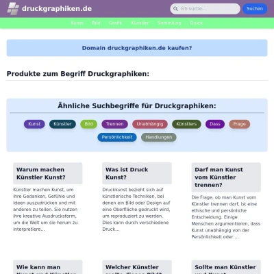 Screenshot druckgraphiken.de