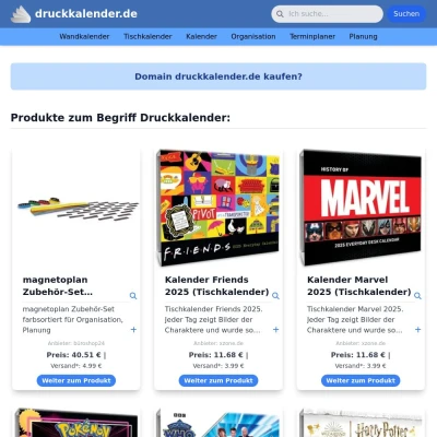 Screenshot druckkalender.de