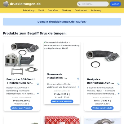 Screenshot druckleitungen.de