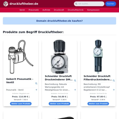 Screenshot druckluftheber.de