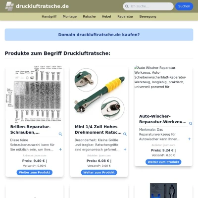Screenshot druckluftratsche.de