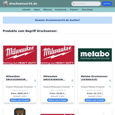 Screenshot drucksensor24.de