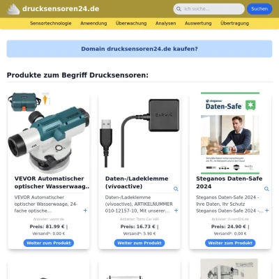 Screenshot drucksensoren24.de