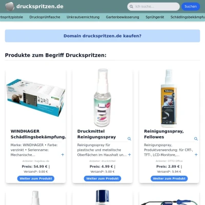 Screenshot druckspritzen.de