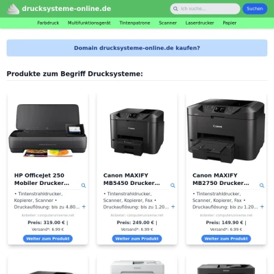 Screenshot drucksysteme-online.de