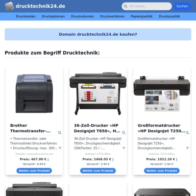 Screenshot drucktechnik24.de